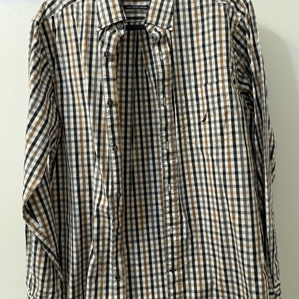 Nautica Gingham Button-Up Shirts – 2 for $25 (Medium, NWOT)